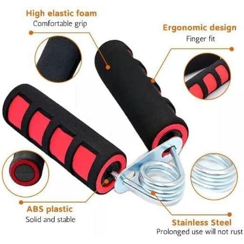 KipFit Hand Grips for Strength Training, Soft Foam Hand Workout Grippers, Strengthen Hand Grip Exerciser, 2 Pack