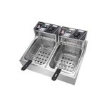 Nunix Double Tank 6+6LT CHIPS/CHICKEN Stainless Steel double Deep Fryer