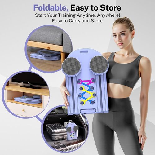 TodyJeyHo Pilates Board, Foldable Pilates Reformer Equipment with Timer, 7-in-1 Multi-Purpose Portable Pilates Reformer Machine Home Pilates Kit for Home Workout, Fitness, Exercise, Abs, Core Equipment