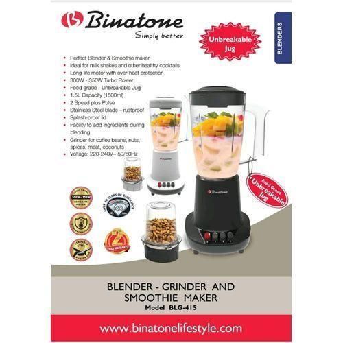 Binatone Blender with Grinder-BLG-415-B (1YR WRTY)