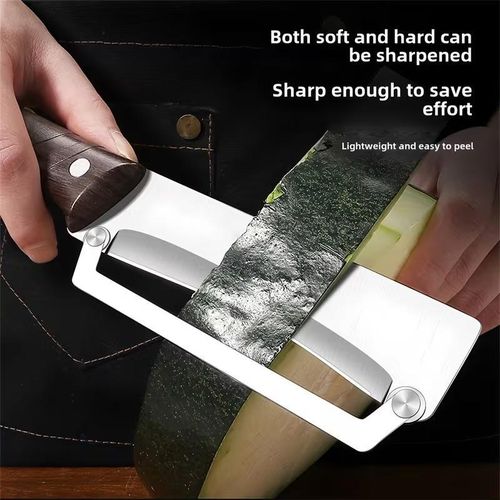Multi Functional Vegetable Peeler for Kitchen, 2026 New Stainless Steel Peeler with Wooden Handle and Bottle Opener Stainless Steel, Effortlessly Peel Potatoes, Apples, Carrots (1 PCS)