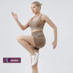 Machislet Lightweight Breathable Yoga Clothes for Women Form-fitting Workout Outfits with High Elasticity for Yoga Running Fitness(Suitable 80-145KG)-BROWN