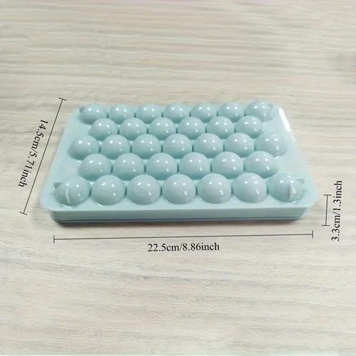 33 Grids Ice Cube Trays, Round Diamond Silicone Molds, Food-Grade Plastic Refrigerator Storage Boxes, Food Safety Contact-Kitchen Tool Accessories Molds