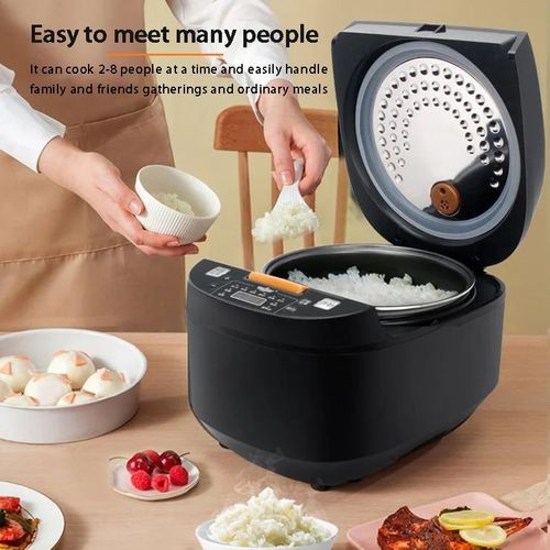 5L Multifunctional Non-Stick Rice Cooker For Kitchen Smart Home - UK - Black