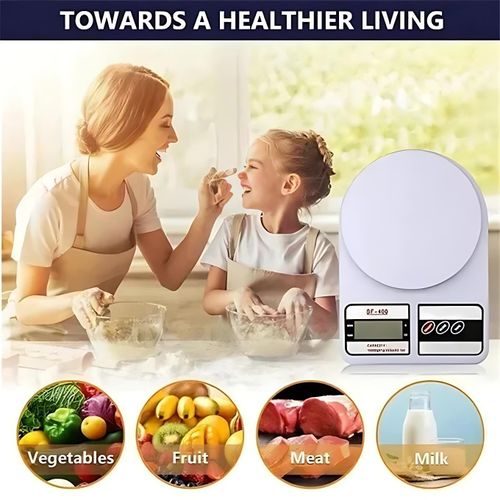Electronic Digital Kitchen Scale 10KG/1g-White