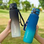 TIMBUTUS Portable Sports Water Bottle,Gradient  Drink  Bottle 1000ml