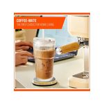 Flushrenic 20oz Coffee Cup,Ribbed Glass Tumblers with Lids &amp; Straws, for Ideal for Iced Coffee, Cappuccino And Tea - Includes Cleaning Brush