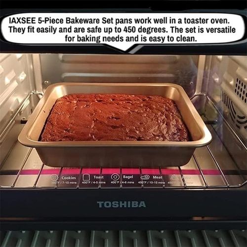 5-piece non-stick metal cake mold set, oven baking utensil set