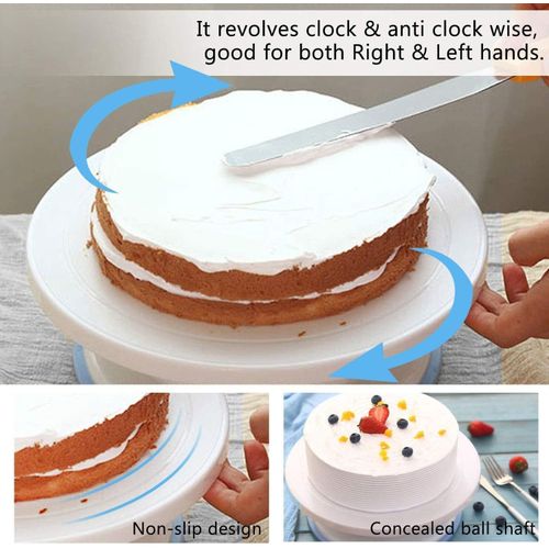 Round Easy Rotate Cake Stand for Rotating Platform for Cake Baking, 28 cm, Cake Decoration Turning Table