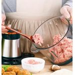 Stainless Steel Meat Grinder, 2L, 1 Set Of Blades, White