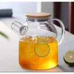 Heat Resistant Glass Teapot with Stainless Infuser For Coffee, Black Tea, Fruit Juice