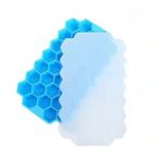 Creative 37-grid silicone honeycomb ice cube mold with lid