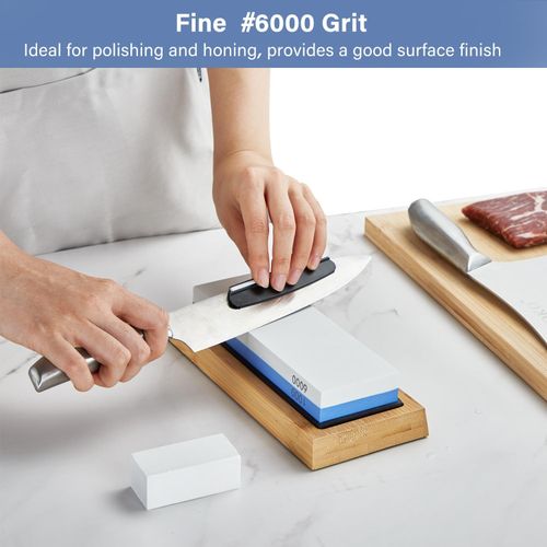 Inkbird Knife Sharpeners Corundum Whetstone 2-in-1 Knife Sharpening Stone