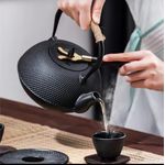 *Cast Iron Set Teapot Japanese Tea Tetsubin Pot Kettle Enamel Fu Kung Infusers Metal With Strainer Net Filter