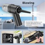 Mini Vacuum Cleaner &amp; Air Blower, Handheld, Portable, Wireless, USB Rechargeable for Car, Office &amp; Home Use