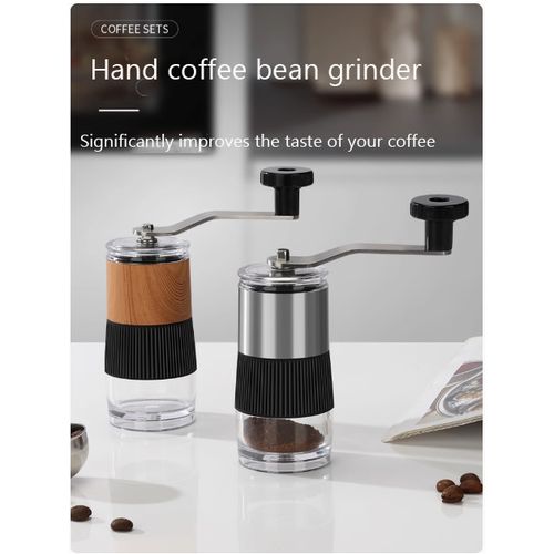 Manual Coffee Bean Grinder - Conical Burr Coffee Grinder With Hand Crank