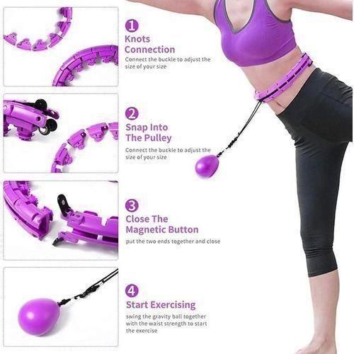 Weighted Hulla Hoop For Adults Weight Loss Infinity Hoop Plus Size 24 Detachable Knots 2 In 1 Abdomen Fitness Massage Smart Hula Hoops Hoola Hoop