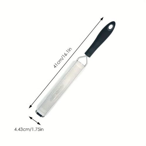 Zester Grater for Lemon Cheese, Pro Citrus &amp; Cheese Zester, Kitchen to Bar Essential with Comfy Black Handle