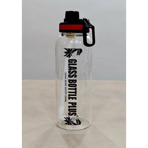 1200ML Water Bottle with Sleeve &amp; Strap Motivational Water Bottles with Straw Large Wide Mouth for Fitness, Gym and Outdoor Sports, Leak-proof &amp; BPA Free