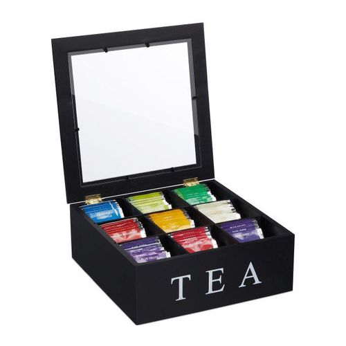9 Grid Tea Bags Organizer Box Now Available In Black Or White