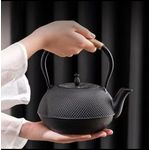 *Cast Iron Set Teapot Japanese Tea Tetsubin Pot Kettle Enamel Fu Kung Infusers Metal With Strainer Net Filter