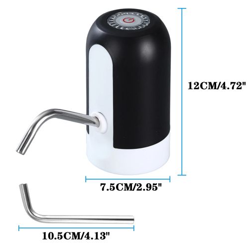 Pump Portable Electric Water Dispenser Pump For 5 Gallon Bottles, USB Rechargeable
