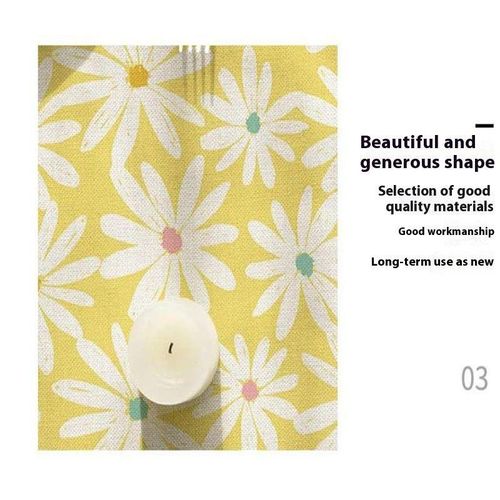188*33cm floral print rectangular tablecloth suitable for family dining