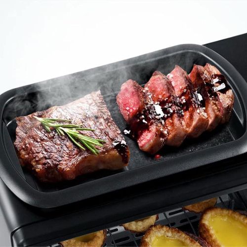 110V 220V Multifunction 3 In 1 Breakfast Machine Toaster Oven Pan Frying Coffee - Black