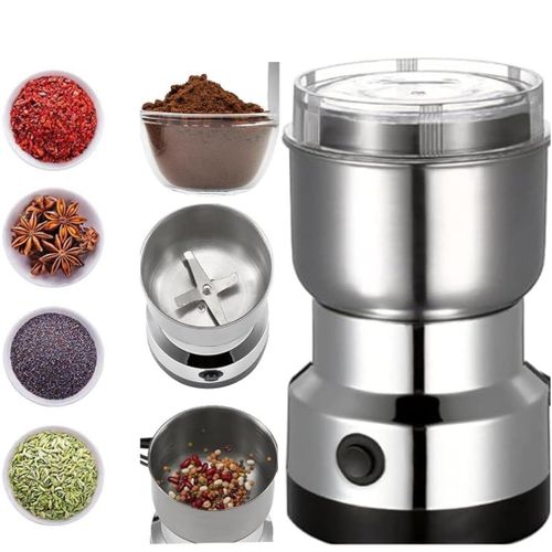 RAF Stainless Steel Multifunctional Electric Grinder &amp; Coffee Maker - Mini Spice, Coffee, and Masala Grinder for Beans, Nuts, and Grains - Household Mixer Grinder-300W