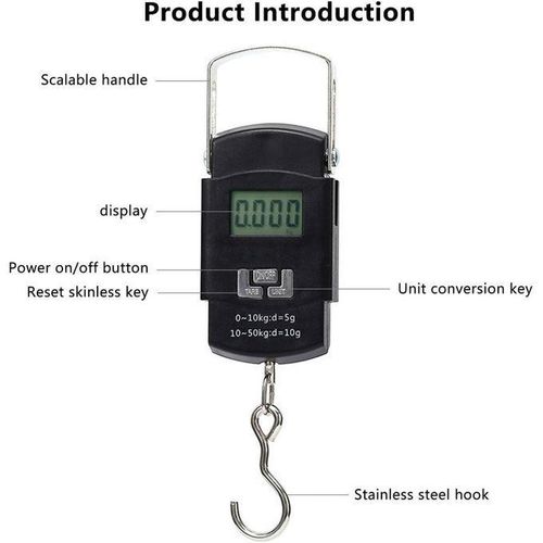 Luggage Scale Portable Digital Hanging Scale for Travel, Suitcase Weight Scale 110Lb/ 50kg Capacity