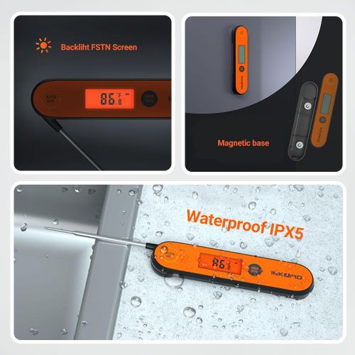 Inkbird Digital Instant Read Food Thermometer Meat Probe for Cooking Frying