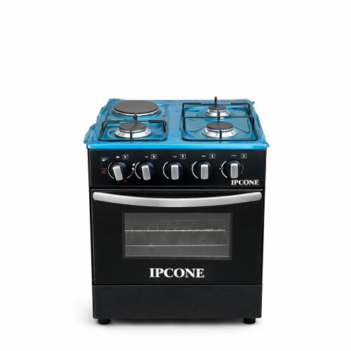 IPCONE 50*55 Cooker 3 Gas 1 Hotplate, Electric Oven,Glass Top, Jet Burners,1YR WARRANTY