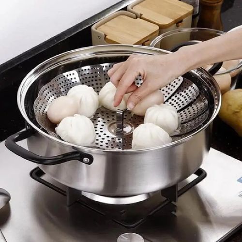 Folding Stainless Steel Steaming Tray Food Steamer Mesh Steamer Rack