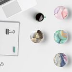 12Pcs Marble Texture Crystal Refrigerator Glass Magnetics
