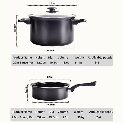 Batterie De Cuisine Antiadhésive De 13 Pièces, Casseroles De Cuisine