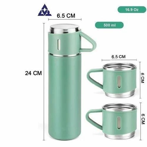 Un breakable stainless steel Gift pack thermocup 500ml +130ml cups &amp;gift bag