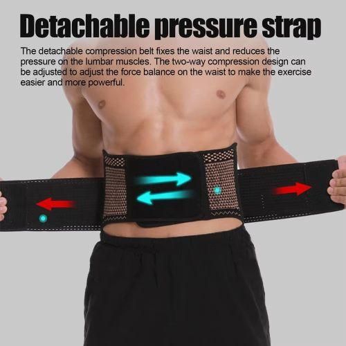 Copper ion sports waist support belt, adjustable elastic support waist belt