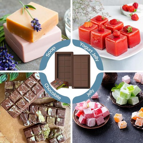 2 Pcs Chocolate Bar Mold