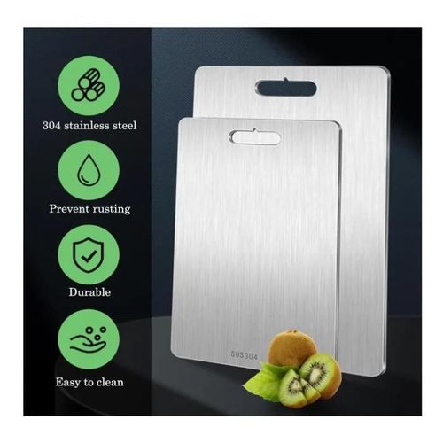2 stainless steel cutting boards, high quality double sided cutting board