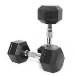 Rubber Coated Hexagon Dumbells Set