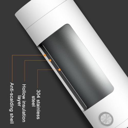 UGASUN Portable Electric Heated Cup, Color: EU Plug (Withe)