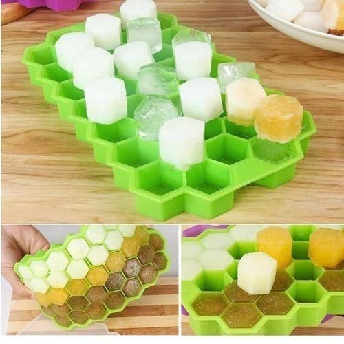 37 Grids Honeycomb Silicon Ice Cube Maker Tray Stackable Silicone Flexible Mold Freezer Gridding Easy Release Reusable mold