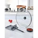 1pc Creative Spatula Gray Abs Plastic Anti-Slip Spoon Chopsticks Cutlery Rack, Lid Holder,