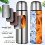 500ml stainless steel vacuum flask with button cover