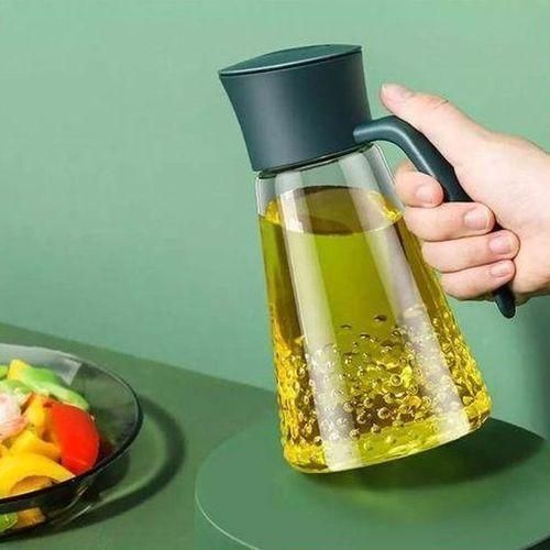 630ML Automatic Flip Cap Auto Refill Glass Soy Sauce Bottle
