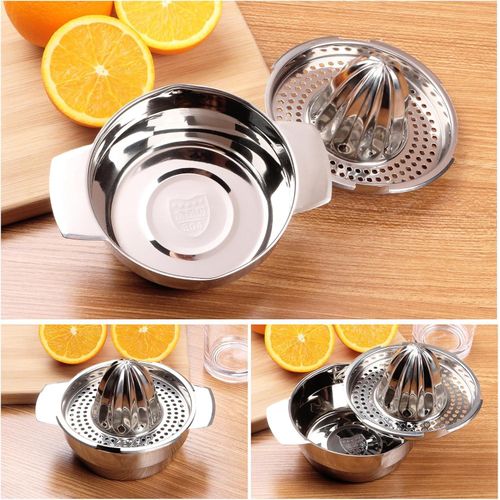 Stainless Steel Manual Citrus Juicer - Small Household Fruit Press for Lemon, Pomegranate, Orange &amp; Juice Extraction