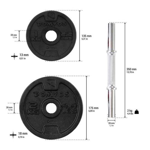 CORENGTH Weight Training Barbell Kit - 10kg