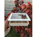 Wooden Tea Box Tea Bag Holder Tea Storage Box 6 Compartments Jewelry Case Tea Storage Organizer Tea Bag Box Tea Bag Organizer