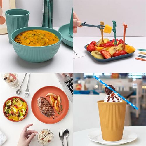 44-Piece Dinnerware Set Including Plates, Dinner Plates, Bowls and Cups