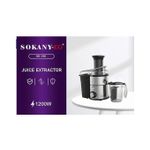 Share this product   Sokany Heavy duty 1200W Juicer Machine, Wide Feeding Tube, Dual Speed Control, Stainless Steel Body, BPA-Free, Juice Extractor for Whole Fruits &amp; Vegetables, Overheat Protection
